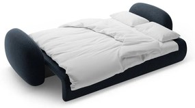 Canapea albastru-închis extensibilă/cu spațiu de depozitare cu tapițerie din chenille 262 cm Tonale – Cosmopolitan Design