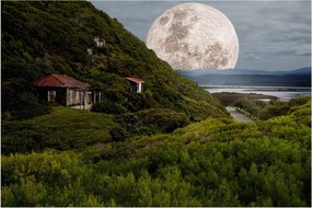 Tablou - peisaj cu luna (90x60 cm)