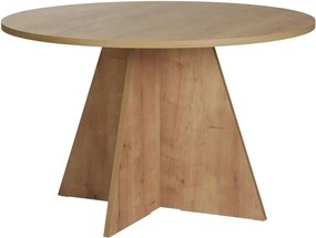 Masa VIRELLA, stejar, PAL, 120x120x75 cm