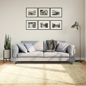 vidaXL Covor pufos &quot;PAMPLONA&quot; cu fire înalte, auriu modern, 200x200 cm