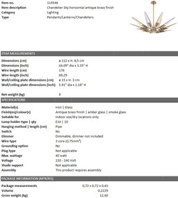Lustra dimabila design LUX Sky 114546 HZ