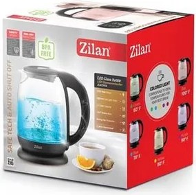 Fierbator Apa ZILAN ZLN3956, 2200W, 1.7L, Control Temperatura, Iluminare LED, Sticla