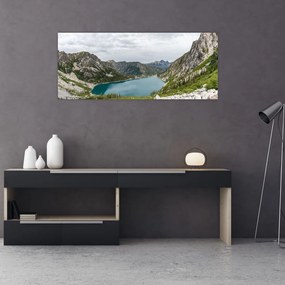 Tablou cu lac în munți (120x50 cm), în 40 de alte dimensiuni noi