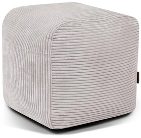 Fotoliu bean bag gri deschis cu tapițerie din catifea reiată Plus 50 Lounge – SLOWDOWN