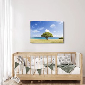 Tablou plaja cu copac (90x60 cm)
