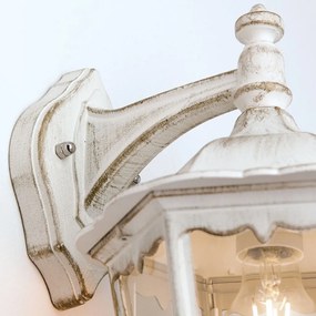 Aplica de perete exterior stil clasic IP43 Puchberg AL 11K/82571 weiß-gold/rauch OR