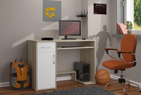 Masă PC Jaloms (stejar sonoma + Alb). 1068710