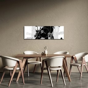 Tablou - Născut să călătorească (cu ceas) (90x30 cm)