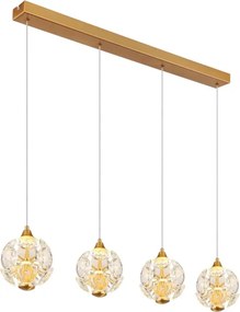 Globo 16047-4H - Lustru LED suspendat pe cablu VIRINA LED/32W/230V 3000K auriu