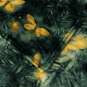 Patura microplus YELLOW BUTTERFLY, verde inchis Dimensiune: 160 x 200 cm