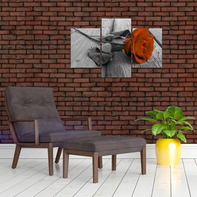 Tablou - Trandafir portocaliu (90x60 cm)