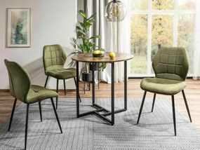 Masa rotunda de dining ALTO II 80 cm, decor maro rustic