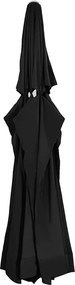 vidaXL Pânză de schimb umbrelă de soare de grădină negru 610 cm