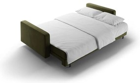 Canapea verde extensibilă, cu spațiu de depozitare cu tapițerie din catifea 222 cm Bali – Cosmopolitan Design