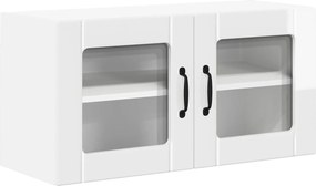 vidaXL Dulap de bucătărie Alb lucios 80 x 31 x 40 cm Lemn compozit