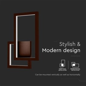 Aplică LED/20W/230V 3000K maro