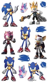 Autocolante 3D Sonic, 8 x 14 cm