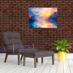 Tablou pe sticlă - Pictura peisajului (70x50 cm)