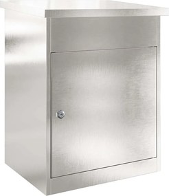 vidaXL Cutie pentru colet Argintiu 47,5 x 38 x 59 cm Oţel inoxidabil