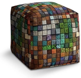 Taburet Cube Blocks Abstract, colorat