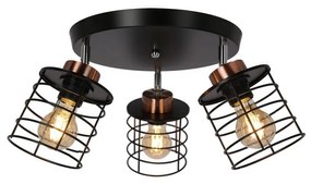 Plafonieră neagră din metal Glob – Candellux Lighting