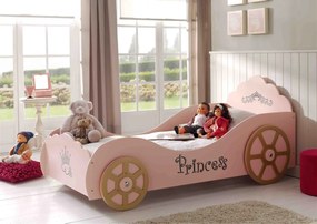 Set Pat Royal Princess Pinky și Saltea pentru Copii, 2 Piese, Roz (MDF) – Auto – Vipack
