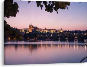 Tablou cu palatul din Praga și Vltava (70x50 cm)