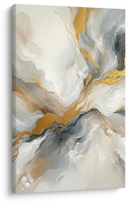 Tablou abstract linii aurii