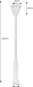 Markslöjd 108171 - Lampă de exterior LED GARDEN24 LED/3W/24V 260 cm IP44 neagră