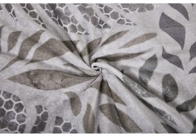 Lenjerie de pat gri din micropluș/cocolino pentru pat de o persoană 140x200 cm Judith – My House