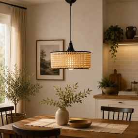 Lustra stil industrial lemn-metal,seria lx, homs,40008