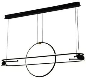 Lustră LED dimabilă pe cablu LED/95W/230V 3000-6500K + telecomandă