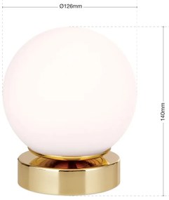 Lampa LED dimabila cu Touch stil minimalist TRICIA alama/opal
