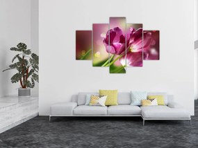 Tablou cu lalele roz (150x105 cm)