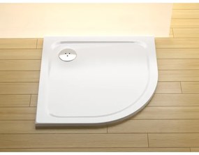 Ravak XA244401010 - Cadă de duș în formă de sfert de cerc ELIPSO 80x80 cm, albă