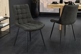 Set de 4 scaune ROADSTAR microfibra gri inchis