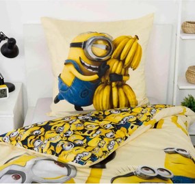 Lenjerie de pat din bumbac Herding Minionii, 135 x 200 cm, 80 x 80 cm