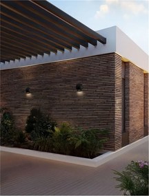 Aplica exterior cu iluminat jos LED IP65 PASSO negru