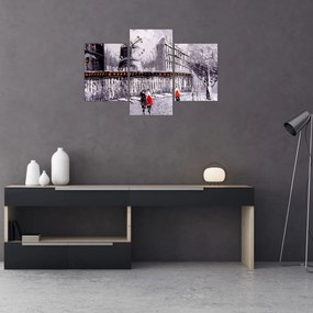 Tablou - Pictură în ulei a orașului II. (90x60 cm)