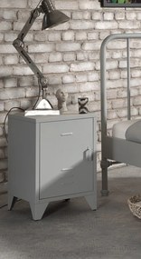 Noptieră Metalică, Gri (Metal) – BRONXX – Vipack