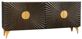Comoda cu model 3D Solaris 177cm Mango negru/ auriu