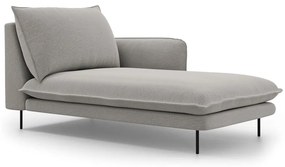 Șezlong divan cu cotieră pe partea dreaptă Cosmopolitan Design Vienna, gri deschis