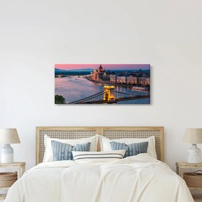 Tablou - Panorama orașului Budapesta, Ungaria (120x50 cm)