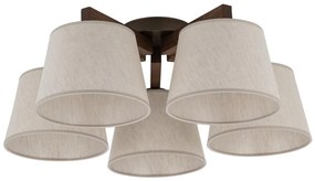 Brilagi - Lustră de tavan aplicată LATTE, 5x E27/15W/230V, pin/crem