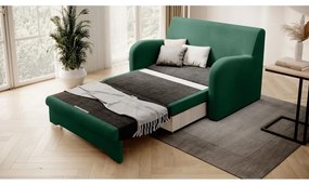 Canapea verde extensibilă cu tapițerie din catifea 130 cm Ario – ELTAP