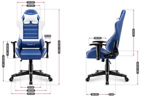 Scaun gaming pentru copii Rover 6 (alb + albastru). 1087544