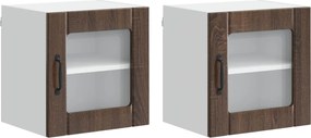 vidaXL Dulap de bucătărie 2 pcs Stejar închis 40 x 31 x 40 cm