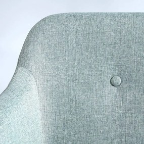 Bancheta tapitata cu brate si picioare din lemn Scandinavia, lime A-37928 VC