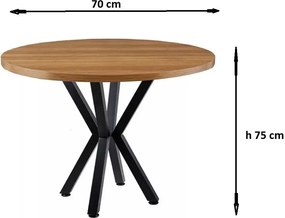 Masa bucatarie mdf rotund texturata, R70 X 75 cm
