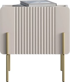 Noptieră Malmi 45 cm cu sertar - cașmir / picioare aurii